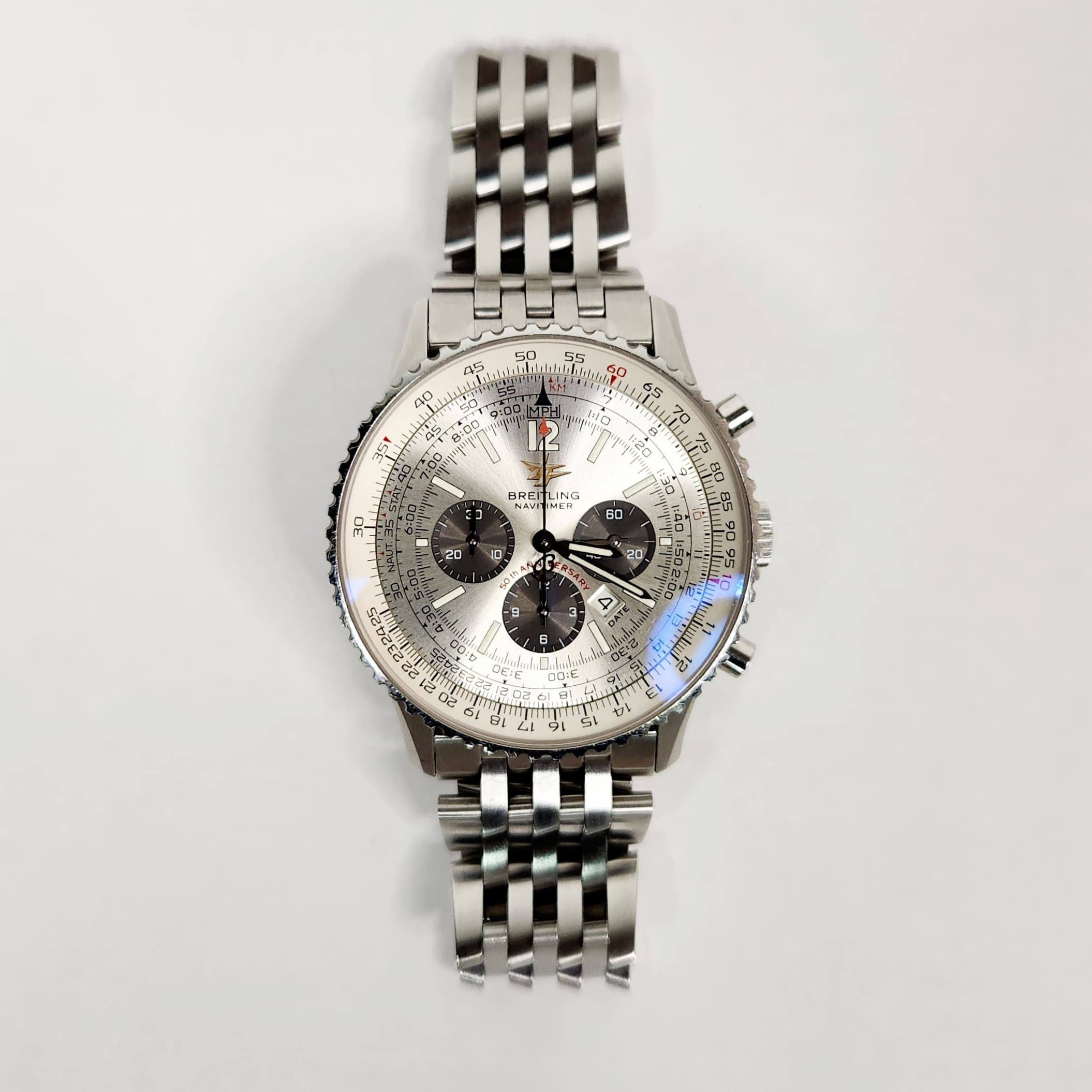 브라이틀링 내비타이머 50주년 한정판 팬더 다이얼 A41322