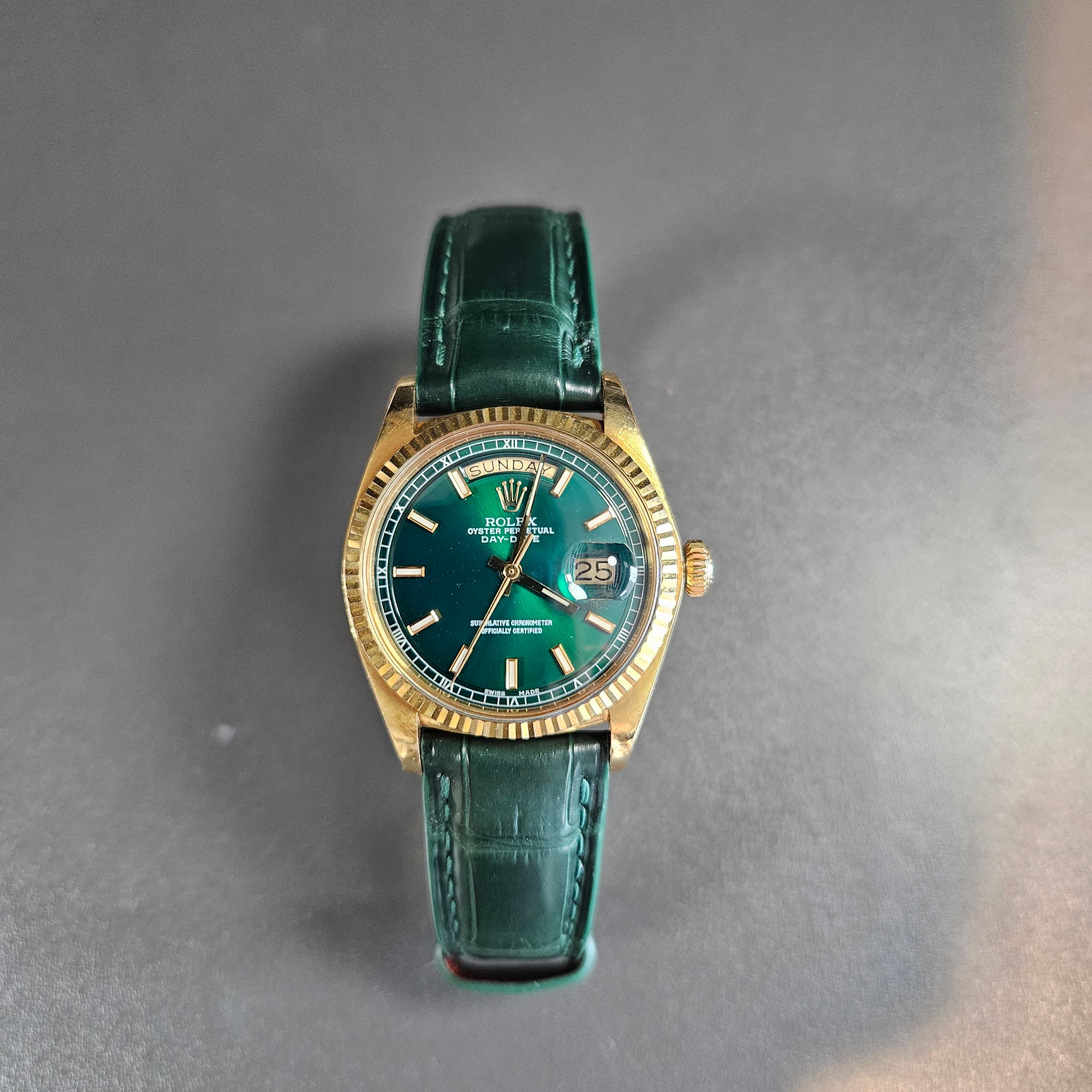 (정품) 롤렉스 1803 데이데이트 그린 다이얼