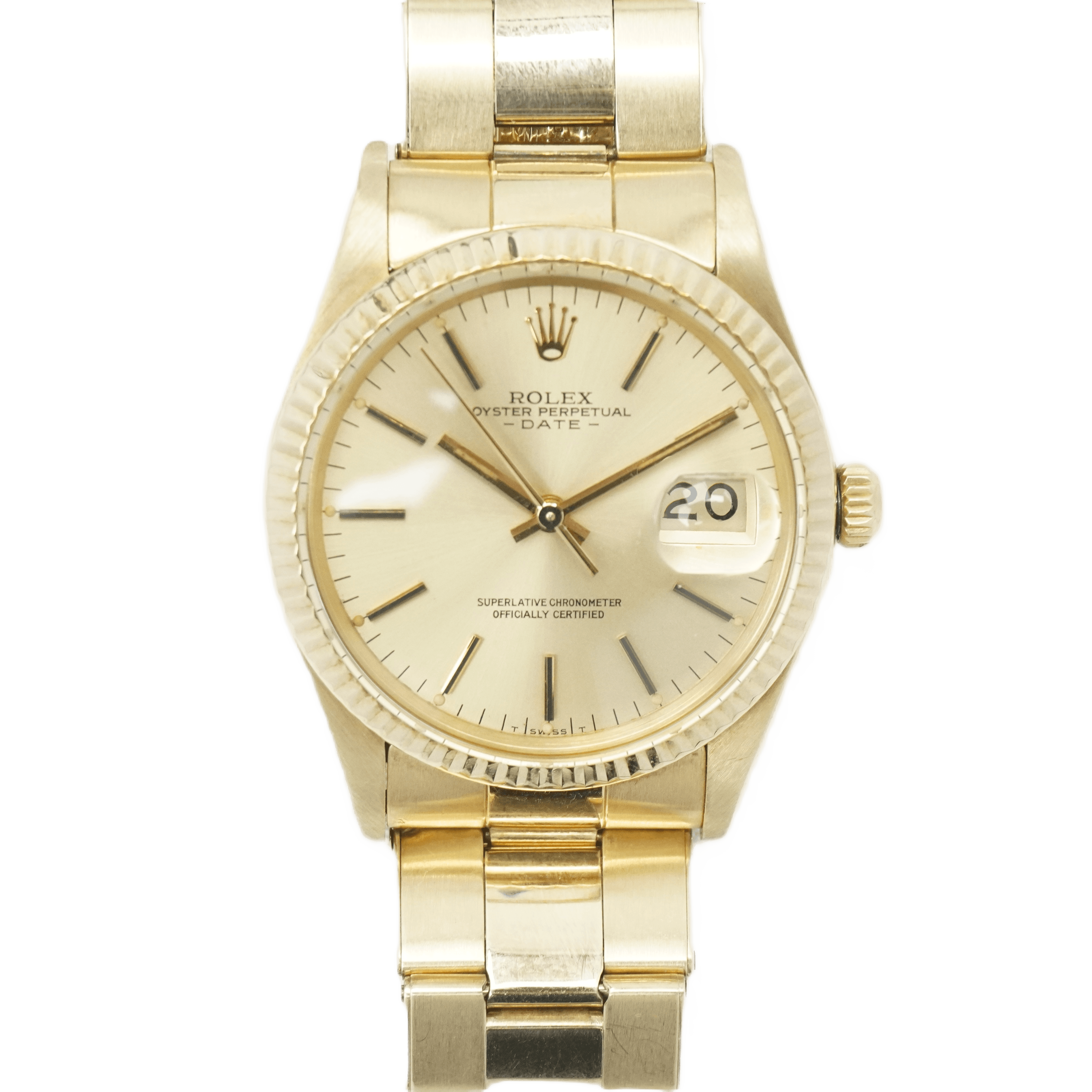 롤렉스 데이저스트 14K 통금 샴페인 다이얼 15037