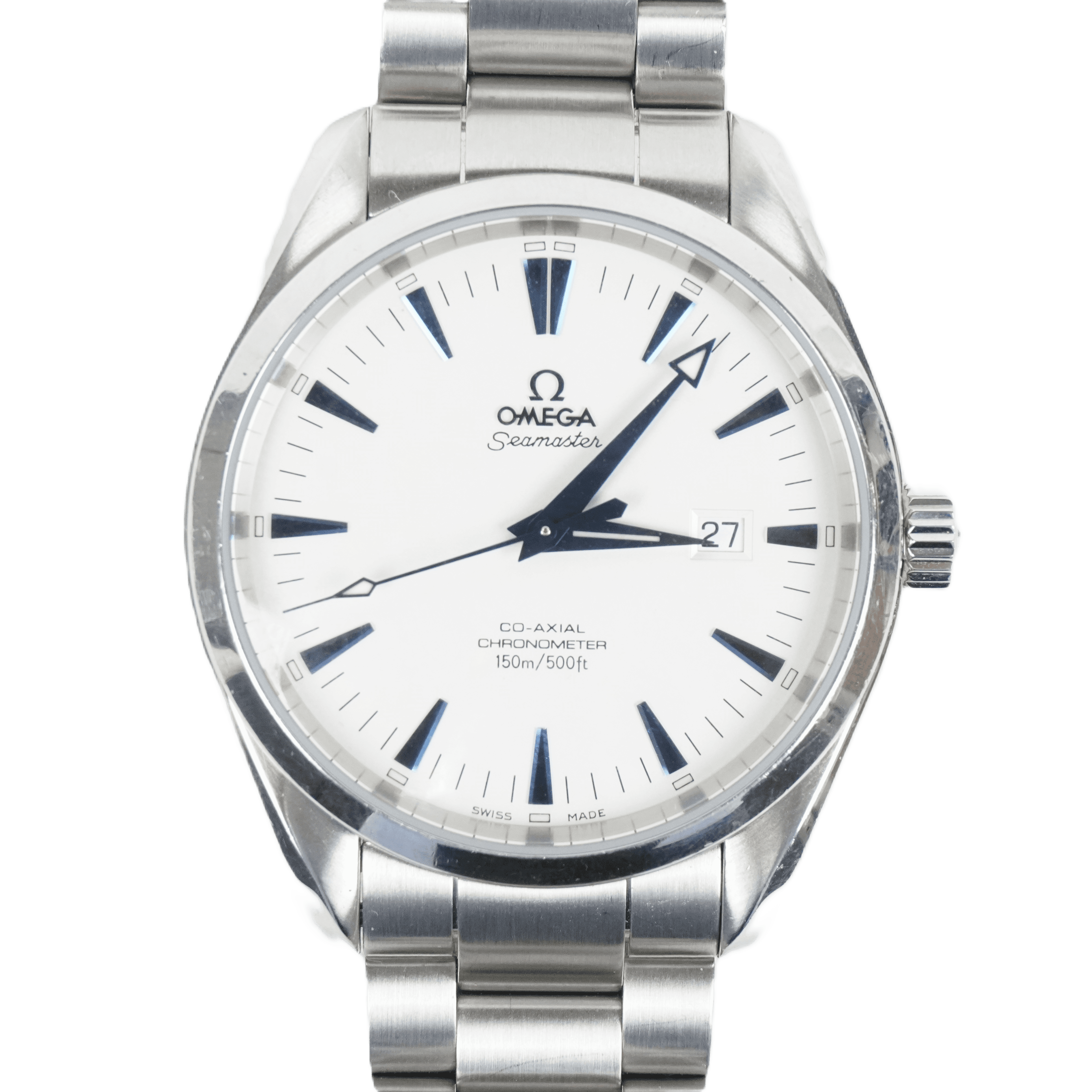 오메가 아쿠아테라 "블루핸즈" 150M 코엑시얼 2502.33.00